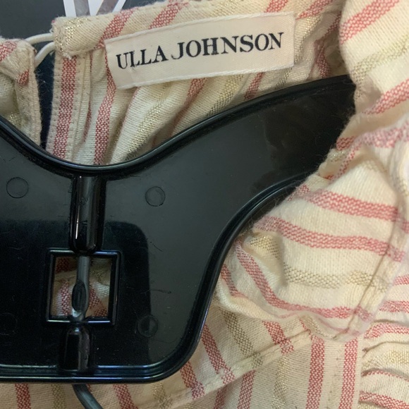 Ulla Johnson Tamsin Striped Cotton Ruffle Flutter Sleeve Dress - Picture 11 of 11